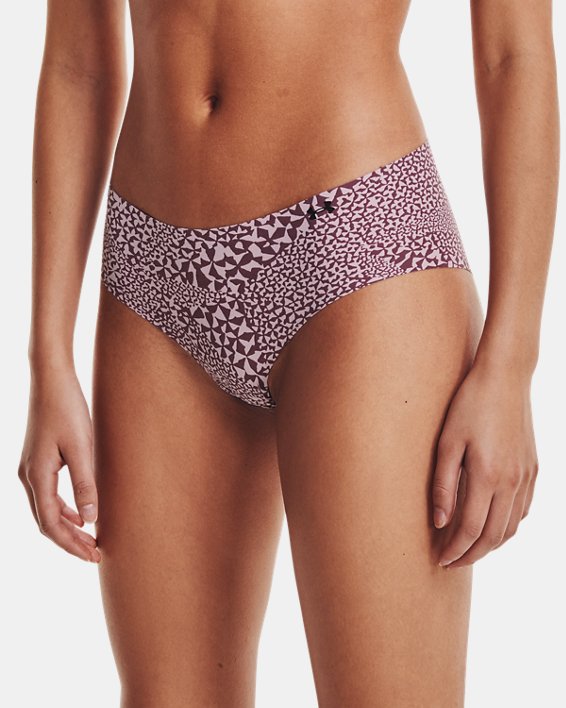 Women's UA Pure Stretch Hipster 3-Pack Printed, Pink, pdpMainDesktop image number 0